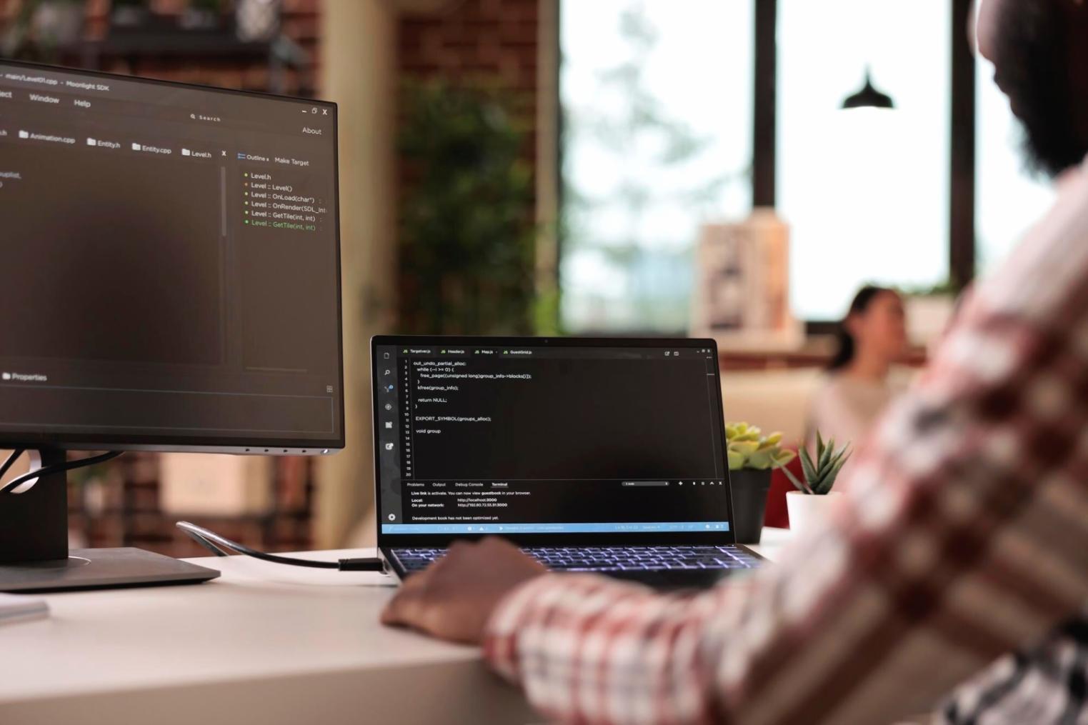 Modern workspace setup showing expense management workflow